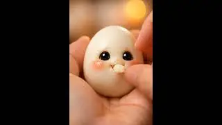 Cutest Tiny Egg Ever! 🥚🍳 Kawaii Mini Food Creature Macro Close-Up | So Cute You&rsquo;ll Melt! 😍 #viral