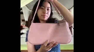 JW PEI Vegan Leather bag- Pink Croc