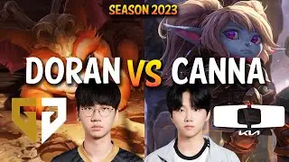 GEN Doran vs DK Canna - Doran GNAR vs Canna POPPY Top - Patch 13.12 KR Ranked