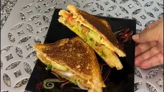 आज का नाश्ता बेटे को बहुत पसंद आया 😊 | Bombay Club Sandwich 🥪😋