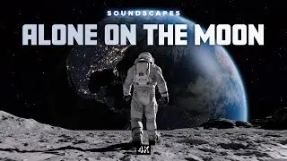 Alone on the Moon - Solo Moon Walk - 4hr Generative Soundscapes - 4K