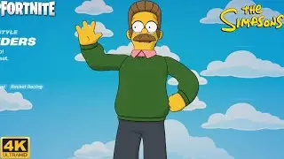 Ned Flanders Skin Gameplay - Fortnite (4K 60FPS)
