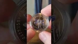 Памятная монета Германии 🇩🇪 5 евро &laquo;Удивительный мир насекомых&raquo; #003 Полосатая девица #монета #ев...