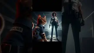 HEROIC CAT DAD DIES IN DUTY! 😰😰 #shorts #ai #cat #shortsvideo #police #aicontentcreator