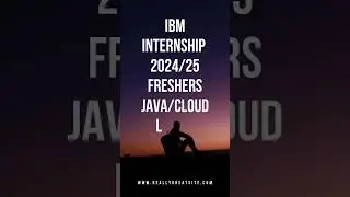 IBM Internship Opportunities 2025 | Java&Cloud  Support Professional | Freshers