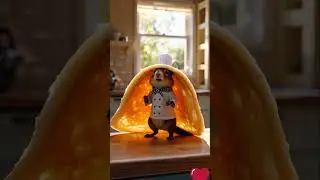 Cute Chipmunk Chef Makes Pancakes 🍯🐿️ | #animals #shorts #reels #viralvideo #trending #animation