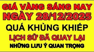 Gi&aacute; v&agrave;ng s&aacute;ng h&ocirc;m nay 28/12/2025 Cập Nhật Gi&aacute; V&agrave;ng Mới Nhất