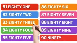 Learn 81 to 90 Numbers with Spelling | Fun Counting Video 🎨