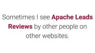 Apache Leads Review Complaints