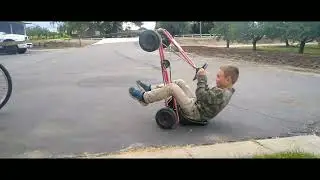 Bike Tricks Sliding carts and wheelies | Sliding turns bikes and a pedal cart