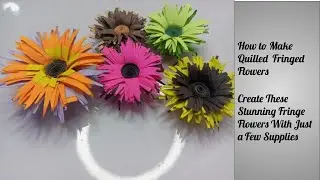 Create These Amazing Fringe Flowers With Quilling. How to Make Quilled Fringe Flowers.