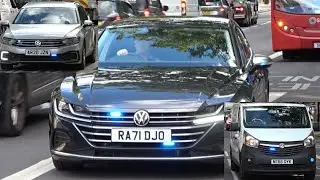 Unmarked Metropolitan police cars responding in London