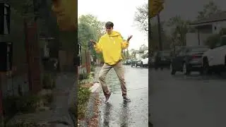 WET! So strange in Los Angeles! Merrick & #Shorts #gliding #moonwalk