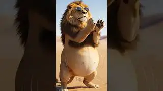 A  Lion belly  shake dance on chicken wingsong goes viral #chicken #chicks #chickendinner #shorts