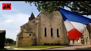 4K WALKING TOUR DIXMONT HISTORIC CHURCH/FRANCE