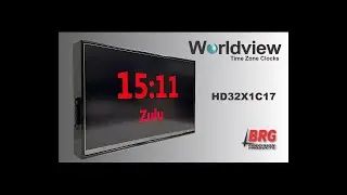 HD32X1C17 Worldview Time Zone Clock by BRG Precision Products