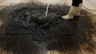 Extreme Dirty Wool Rug Cleaning | Satisfying Transformation of a Muddy & Slimy Carpet