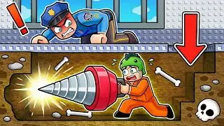 교도관 몰래 9,999m 땅굴파서 감옥 탈출하기ㅋㅋ [로블록스 Dig to Escape]