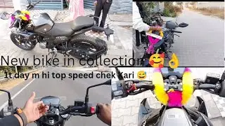 new bike in collection 🥰 ll 1st day high speed check kar de😅😅 ll new bike ll kase laggi????