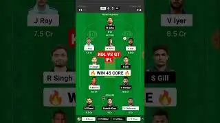 KOL vs GT Dream11 Prediction | KKR vs GT Dream11 Team Of Today Match | Kolkata vs Gujarat IPL 2023
