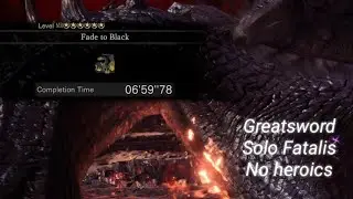 MHW:Gs Solo Fatalis No heroics 06'59