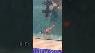 Diving Toddler 11 feet deep