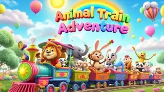 Animal Train Adventure 🚂 | Fun Nursery Rhyme for Kids 