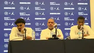 KJ Lewis, Ed Cooley, & Vince Iwuchukwu on Georgetown's 64-62 loss to Connecticut 