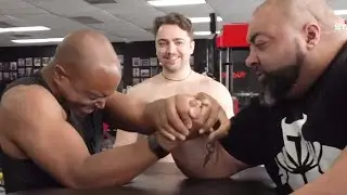 Lacari Can't Stand A Chance On Arm Wrestiling On Camp-Knut