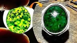i make custom jewelry for men - handmade agate lumut ring