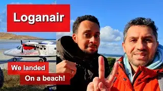 Loganair | deserted beach landing in Scotland!