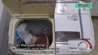 Panda Compact Portable Washing Machine Demo