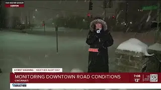 Heavy snowfall moves into Cincinnati area during winter storm