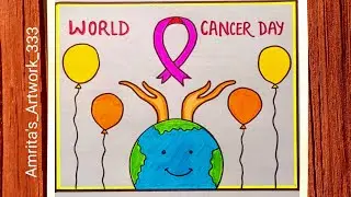 Cancer Awareness Day Drawing | National Cancer Day Drawing | World Cancer Day Drawing easy