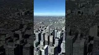 What a stunning view of the huge city opens from the observation deck. CN Tower Toronto