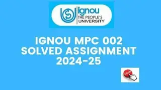 IGNOU MPC-002 solved assignment 2024-25 || M.A. psychology assignment || MPC-002 pdf !