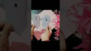 easy and cute origami ghosts👻 #shorts #diy #craft #paperart