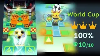 Rolling Sky Level 28 World Cup - All gems and crowns