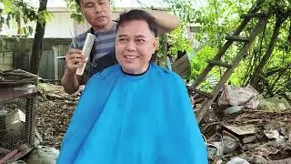 Classic Mullet Haircut Along the Road - Trending Mullet Haircut With a Big Smile
