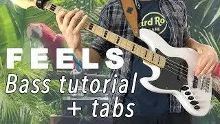 Calvin Harris - Feels /// BASS TUTORIAL [Play Along Tabs]