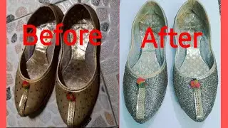 Diy Glitter Shoes, Belly Makeover purane jooton ko phir se use me kaise laye