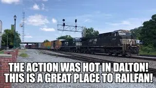 The action and the weather were HOT in Dalton! This is a great place to railfan!