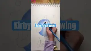 Kirby Fish Drawing 🎨 | Colored Pencil Art by Salom&eacute; | Relaxing Drawing #shorts