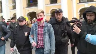Russian LGBT Activists Detained At St. Petersburg Protest
