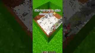 New diamond mining method?😭 #minecraft