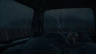 Soothing Rain Sounds on Car Window at Night for Relaxation and Better Sleep