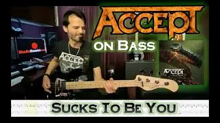 ACCEPT &ndash; Sucks To Be You &ndash; Bass Play-Along Video by Martin Motnik