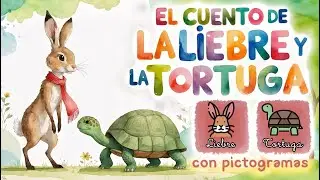 🐢 La Liebre y la Tortuga con Pictogramas🐰 - Cuento Infantil | Bosque Melodia