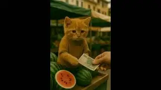 The cat was ridiculed for eating moldy bread. #aicat #cat #catart #catcartoon #cartoon #poorcat #ai