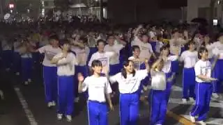 [2017-07-16]大雨の「きらっとサンバパレード」＜習志野市立習志野高校吹奏楽部：第24回習志野市民まつり習志野きらっと2017@市役所通り＞
